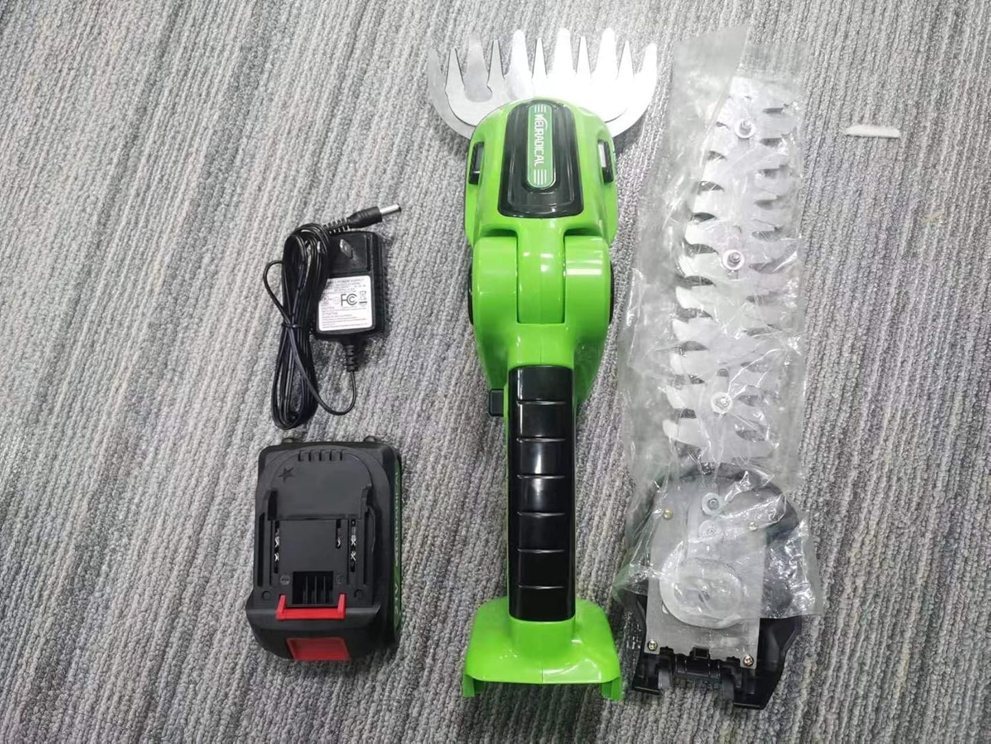 21V Electric Cordless Hedge Trimmers with 2 Rechargeable Battery - Electric Bush Trimmer Cordless Grass Shears Handheld Grass Cutter, Shrubbery Trimmer Hedge Shear for Garden and Lawn