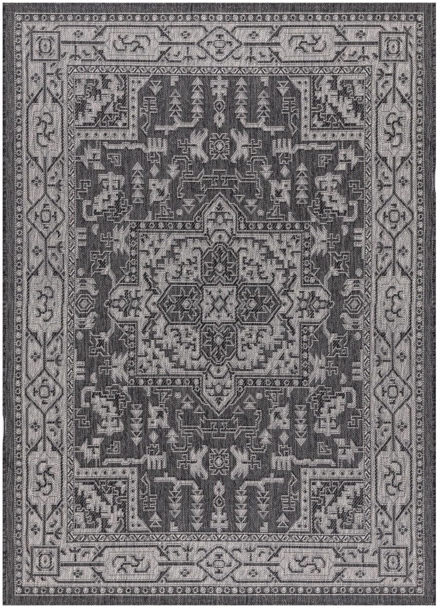 Keen Home Design Terrace Outdoor Area Rug - 4x6 Washable Indoor/Outdoor Rug for Patio, Kitchen, Balcony, Beach, Garden, Deck and Porch, Size: 3'10"x5'7"