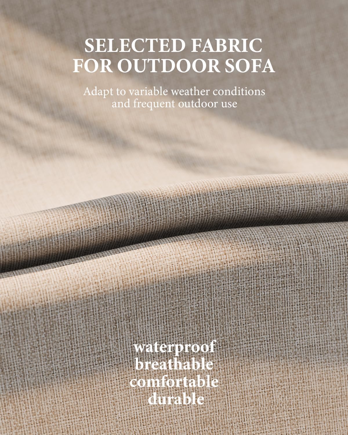 ZANDOR Aluminum Outdoor Patio Furniture - 1 Pcs 3-Seat and Coffee Table, All-Weather Metal Modern Outside Furniture with Washable Thick Cushion for Garden/Backyard/Porch, Silver