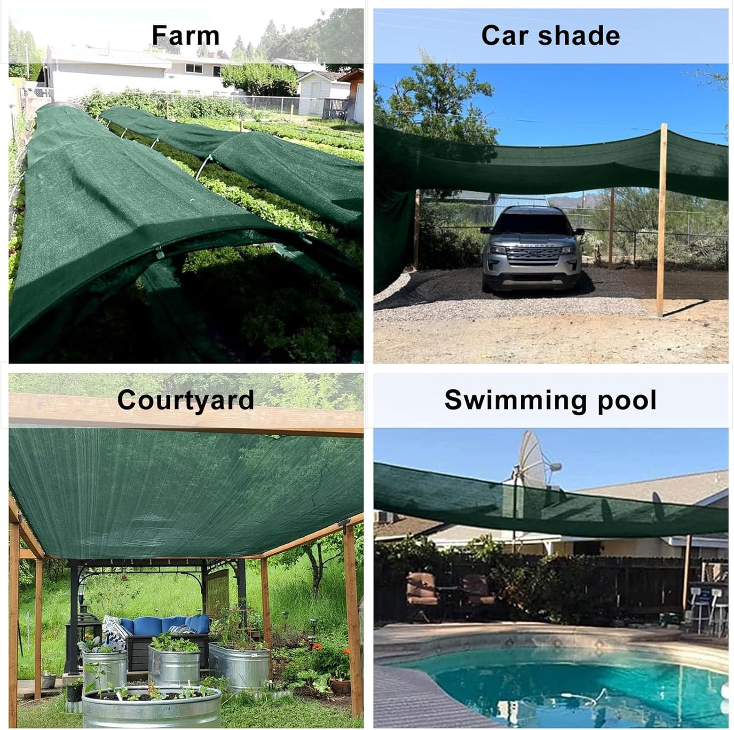 LOVE STORY 10x12FT 70% Green Shade Cloth Sun Shade Net with Grommets Sunblock Net Mesh Tarp for Garden,Plants Cover,Greenhouse and Patio