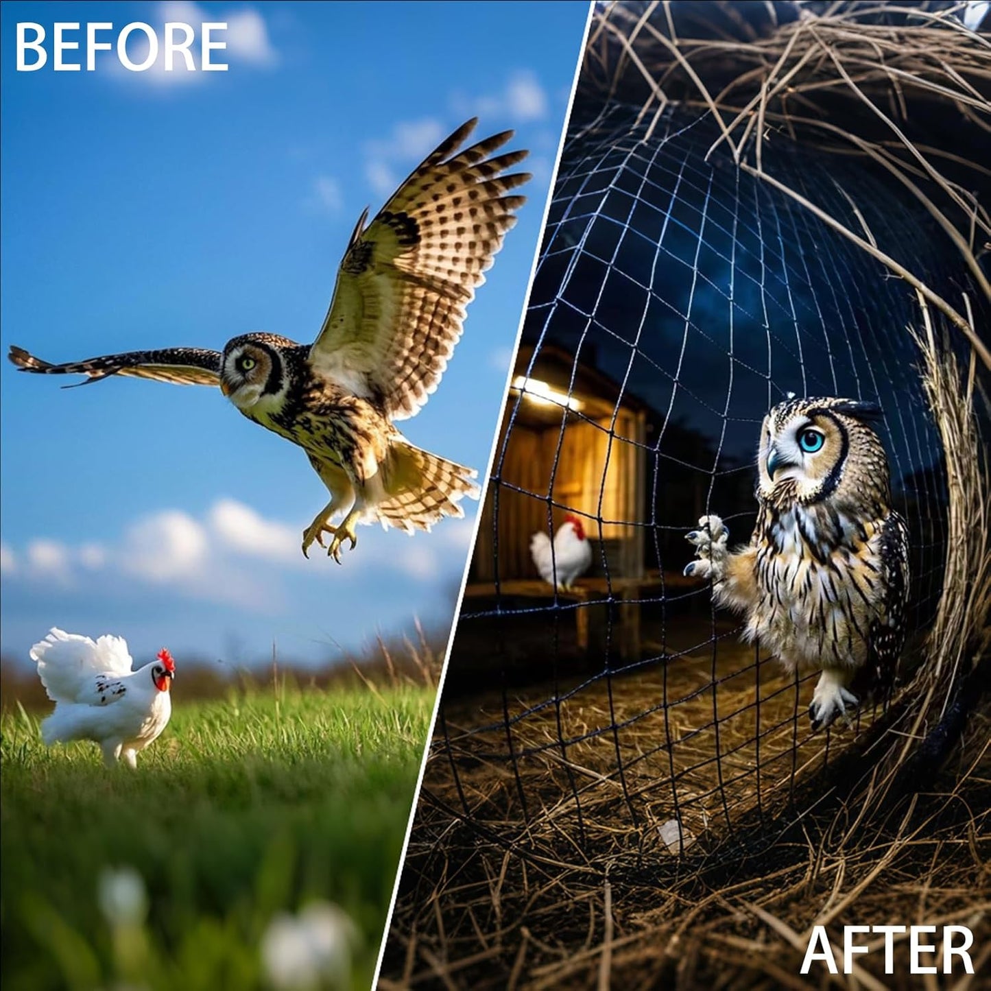 12 x 50 FT Bird Netting for Garden, 1" Square Mesh Size Heavy Duty Nylon Chicken Coop Netting for Blueberry Bushes, Fruit Trees and Vegetable Against Birds, Deer, Squirrels (12X50FT)