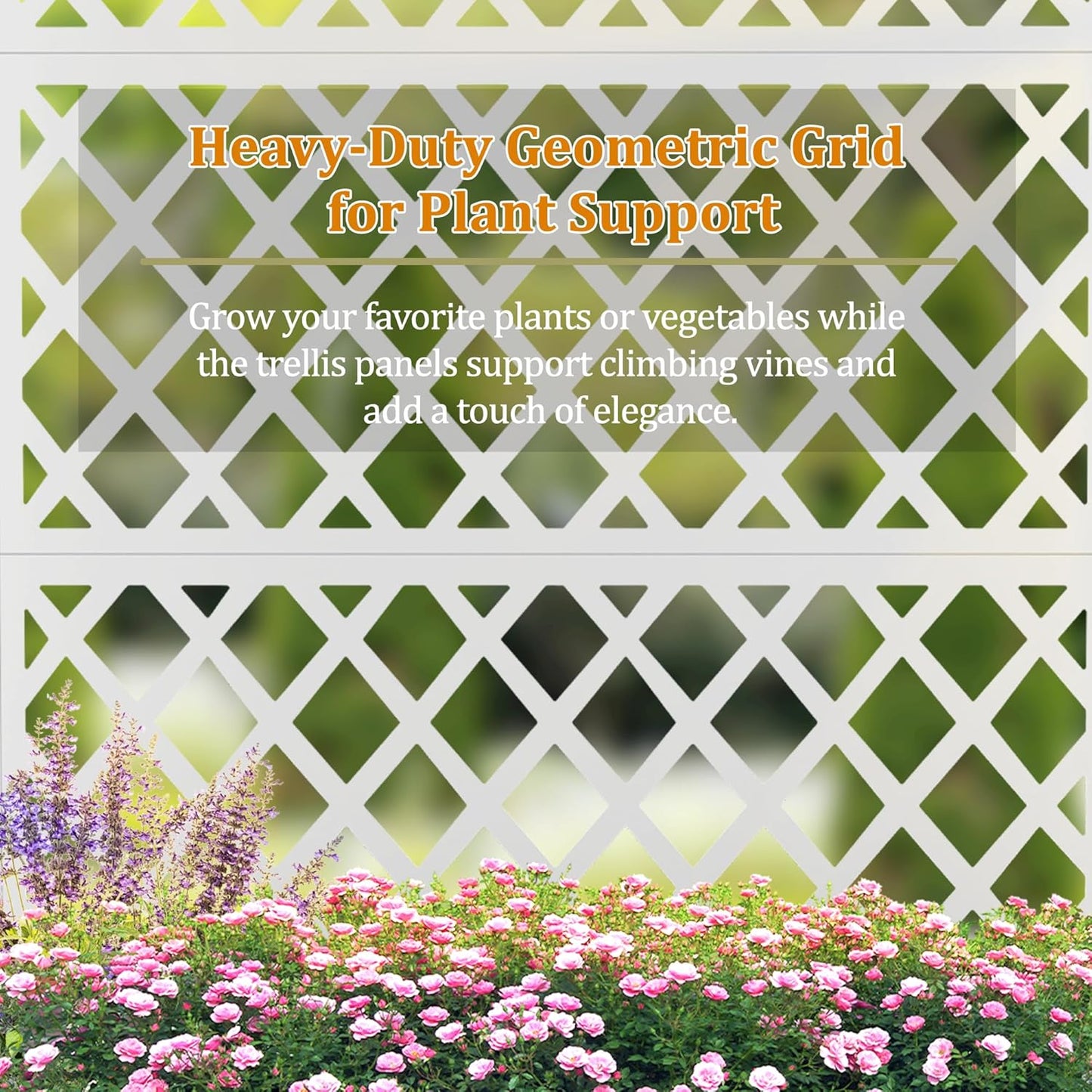 Metal Planter Box with Trellis, Heavy-Duty Raised Garden Bed for Climbing Plants, Drainage Hole, Outdoor Planter Box with Privacy Screen，47''L×16''W×71''H