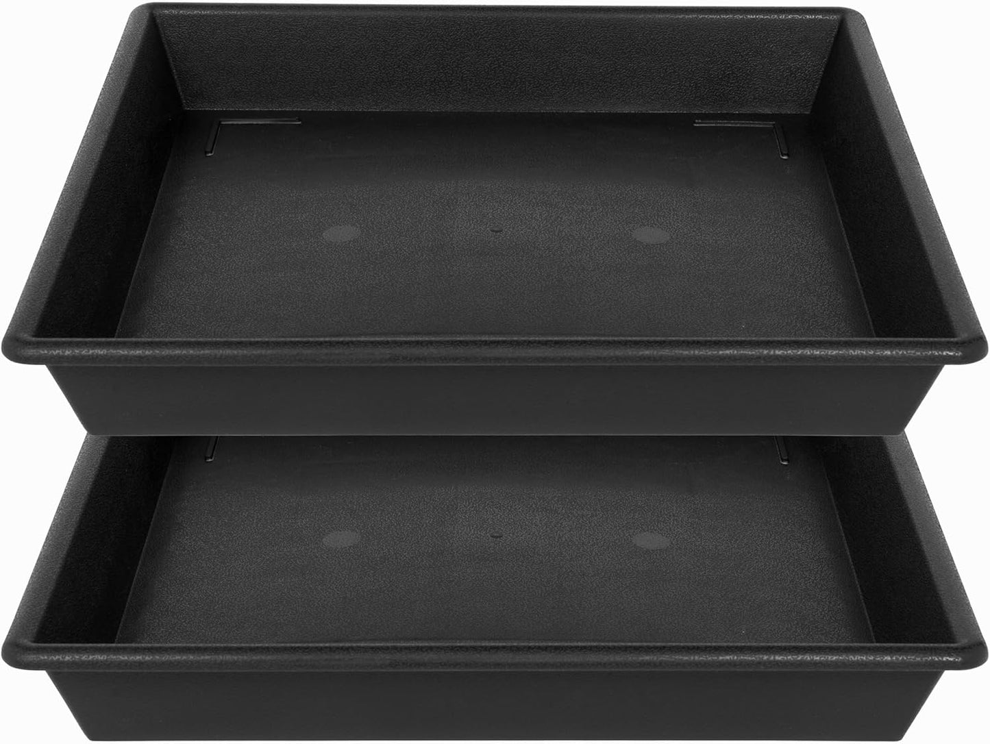 Square Plant Saucer 14 Inch 2 Pack 8 12 14 16 18 20 Plant Trays for Pots Heavy Duty Plastic Plant Saucers for Indoors Outdoors, Flower Pot Plant Drip, Extra Lager No Holes Plant Tray