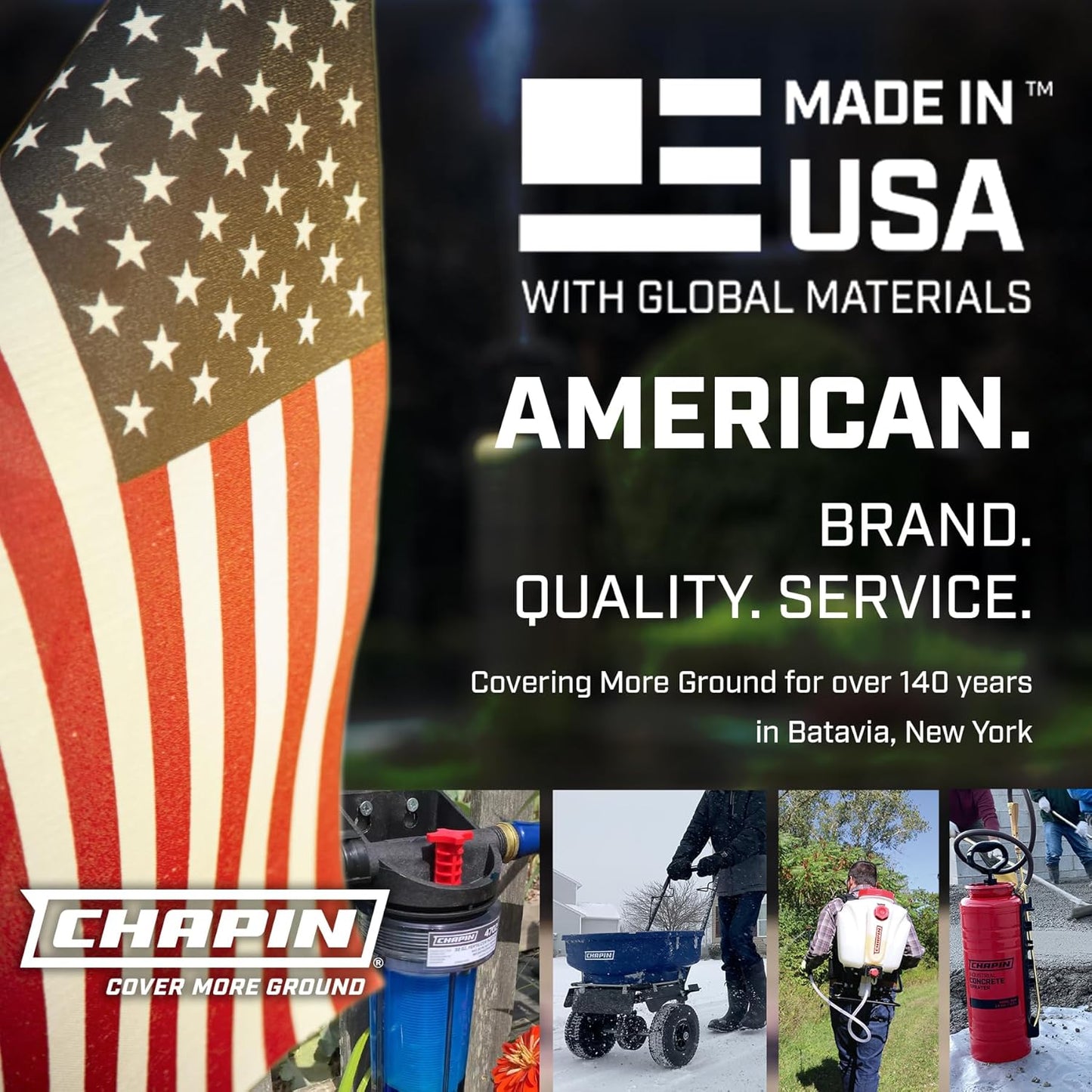 Chapin 26021XP Made in USA 2-Gallon Heavy-Duty Compression Sprayer for Professional Use, with 3 nozzles -one Brass, Pressure Relief Valve, Comfort Grip Handle, Translucent White