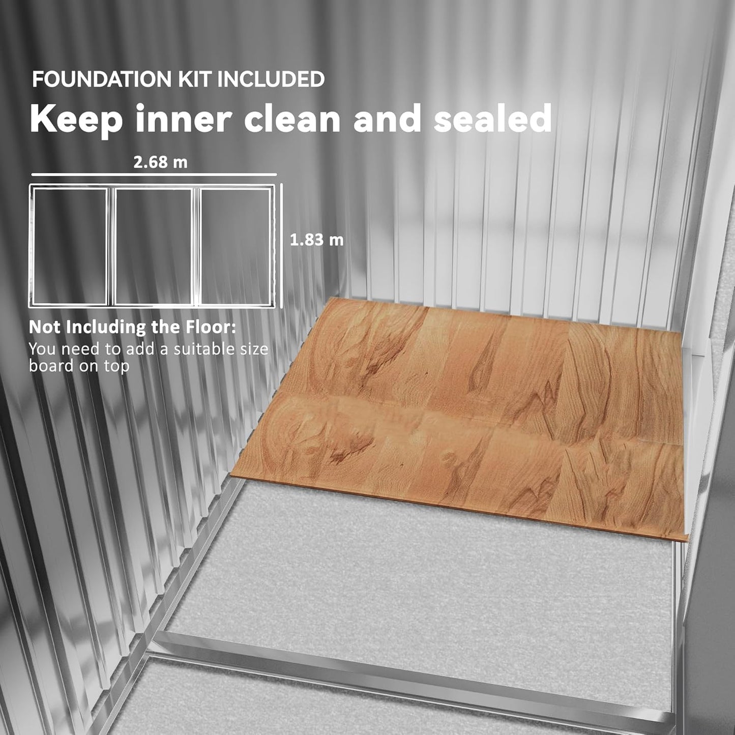 Outsunny 9' x 6' Outdoor Storage Shed, Garden Tool Metal Shed with Foundation Kit, Double Lockable Door, Air Vents and Sloping Roof, for Backyard, Patio, Lawn, Light Brown