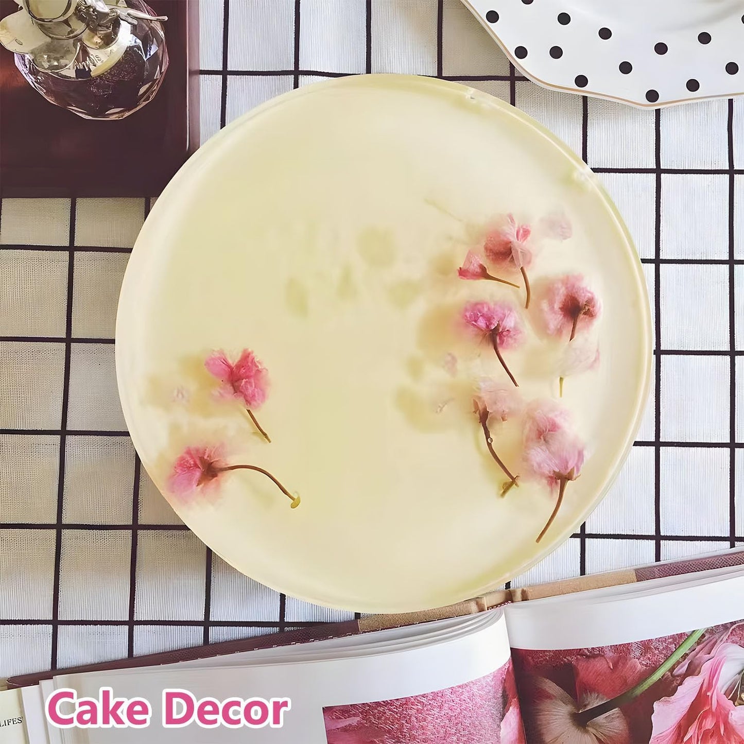 48 Pcs Mix Cherry Blossom Natural Dried Pressed Flowers for Cake Decorating, Real Dry Flower for Resin Jewelry Making, DIY Art Crafts - Pink Sakura…