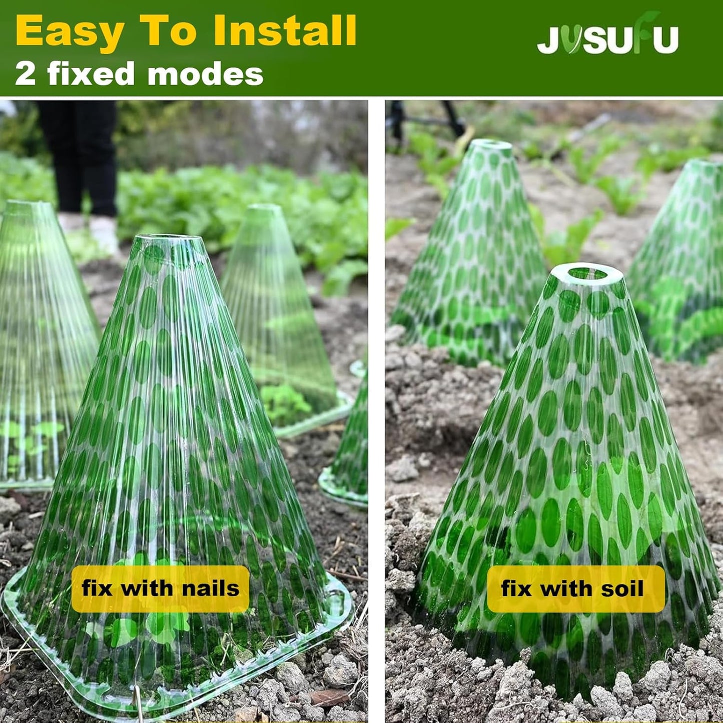 Garden Cloches for Plants, 20 Pack Plant Covers Reusable Plant Bell Cover Protects Plants from Birds, Frost,Snails Etc.