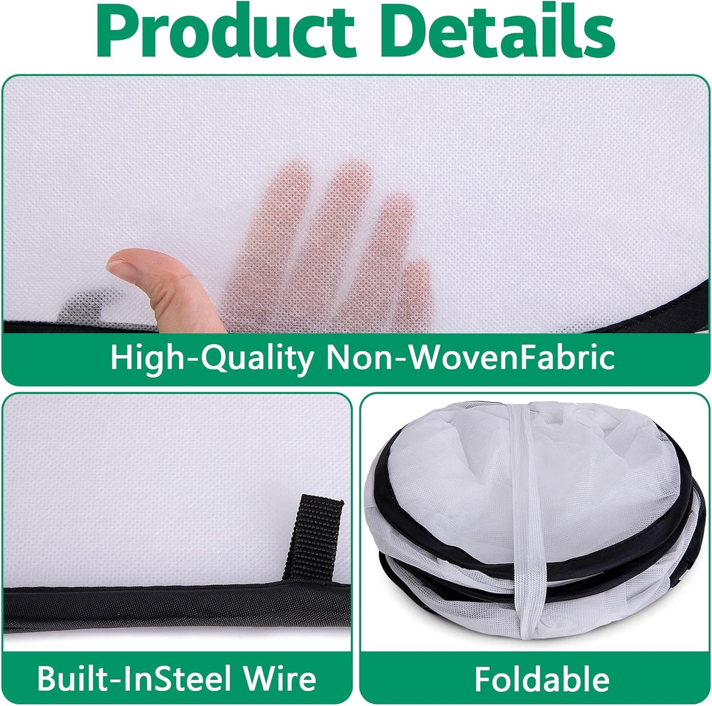 23" x 17" x 17" Pop up Rectangular Frost Protection Plant Cover, Winter Garden Plants Freeze Protection Tent, Warm Garden Bed Plant Protector Enclosure for Snow Frost Protection Indoor & Outdoor