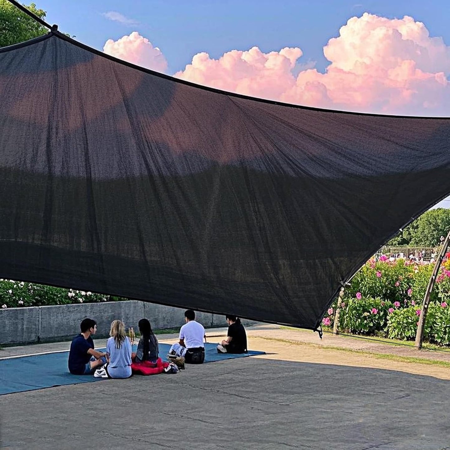 winemana Black Shade Cloth 70%, 8x10 FT Mesh Tarp - Garden Shade for Greenhouse, Patio, Vegetables, Plants Cover and Chicken Coops, Sun Shade Net for Outdoor Protection with Reinforced Grommets