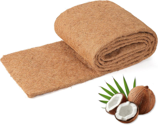 Coconut Liners for Planters 24x80 Inch, Natural Coco Liners for Planter Flower Basket, Thick Coco Fiber Mat for Garden Decoration, Hanging Basket, Animal pet pad