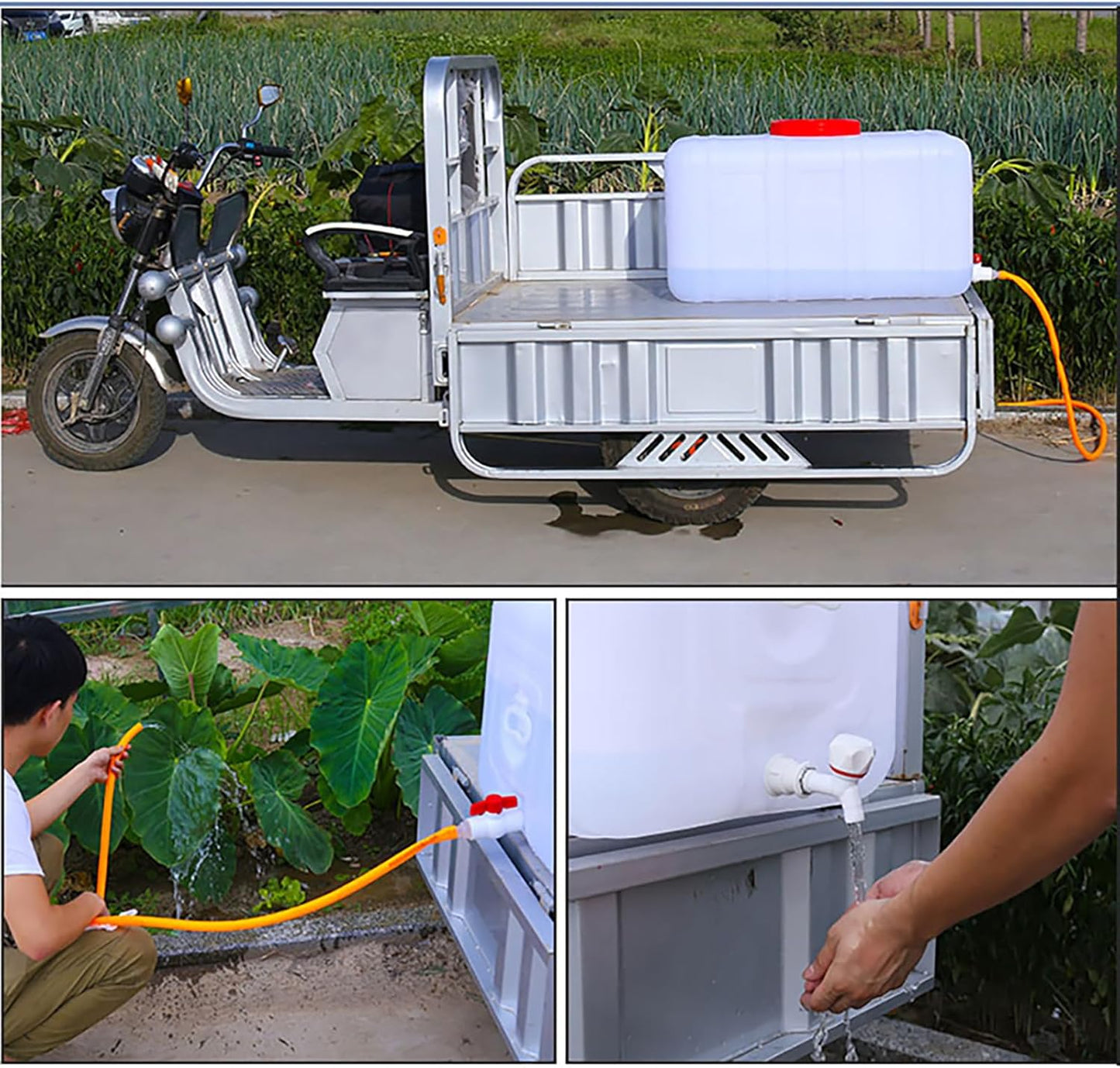Large Capacity Water Tank with Spigot for Camping Plastic Water Storage Tank Water Container for Emergency Storage Household Outdoor Camping RV Self-Driving Tour(Size:50L/13.2gallon)