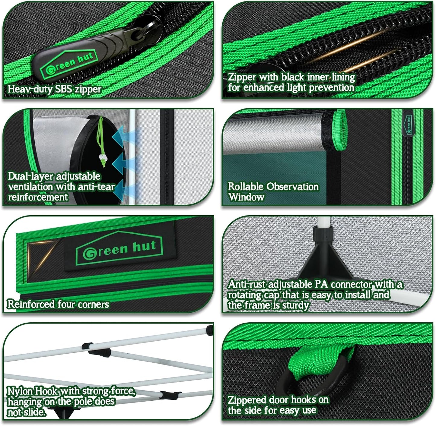 24"x36"x60"Grow Tent for Plants Mylar Hydroponic Grow Tents Indoor Grow Room for Plant Fruit Flower Veg with Removable Waterproof Floor Tray