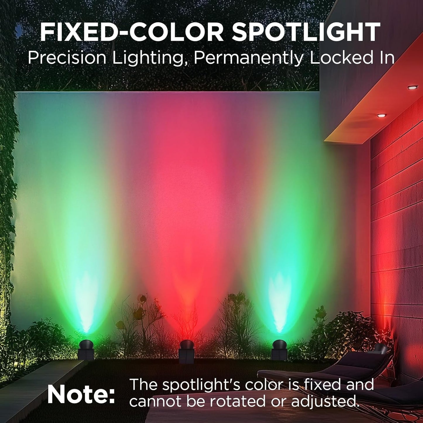 InnoGear Solar Lights Outdoor Waterproof Solar Garden Light for Outside Yard Landscape Lighting Pathway Spot Lights Spotlight Wall Light Auto On/Off, Pack of 2 (Red and Green Light)