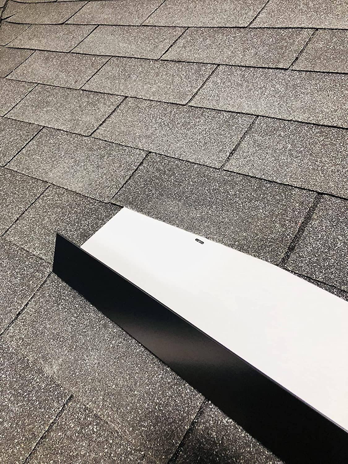 EAGLE 1- Shingle Roof Rain Diverter 40 Inches Long- 26 Gauge Material- Easy to Install- Includes Stainless Steel Nails (4, Black)