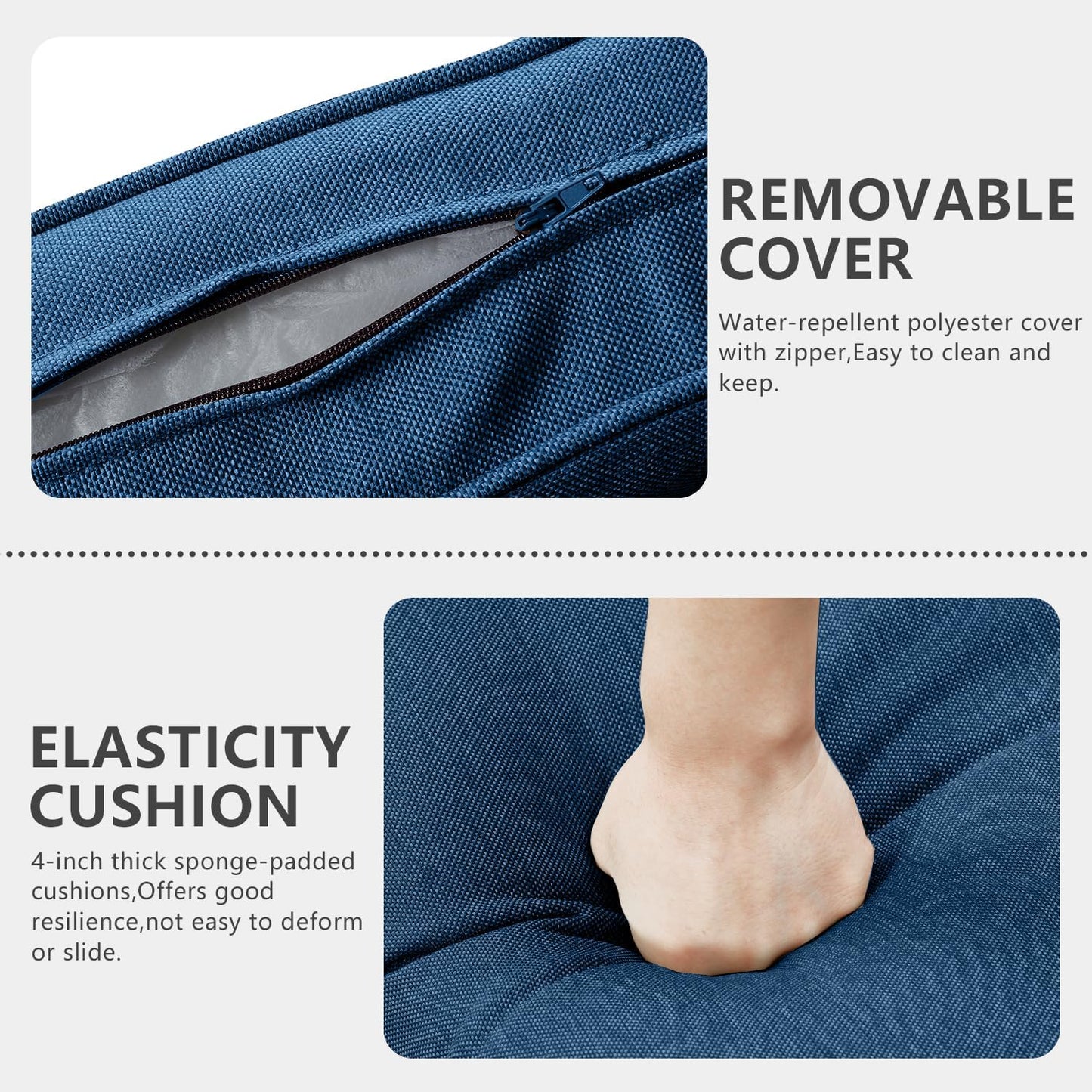 HUMMUH 7 Piece Patio Furniture All Weather Wicker Outdoor Sectional Sofa with Side Table,High Back Patio Chairs,Coffee Table and Ottomans Set for Porch,Garden,Backyard