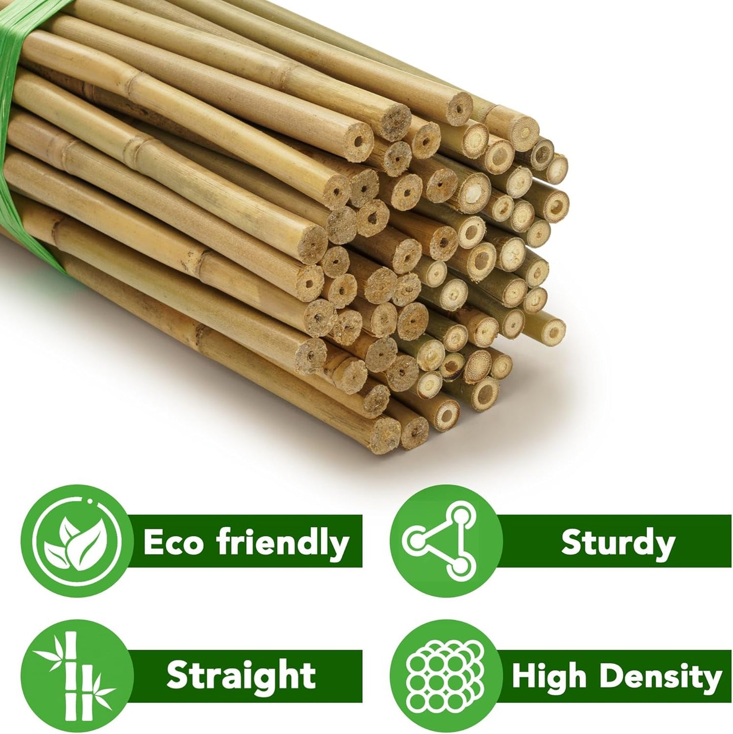 120 Pcs 18 inches Garden Stakes for Plants, Natural Bamboo Sticks for Indoor and Outdoor Climbing Plants Support