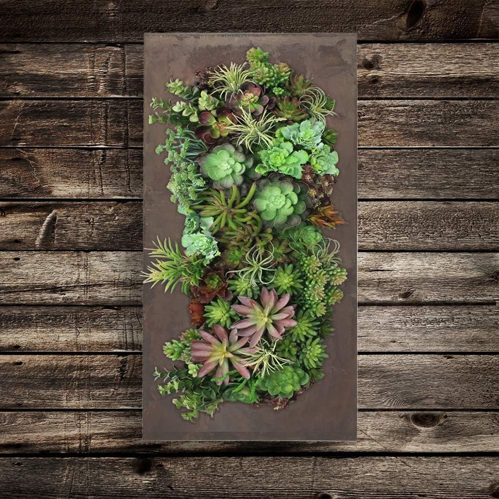 Modern Home Living Wall Galvanized Steel/Zinc Succulent Planter (Rust Zinc, 12 Pocket)