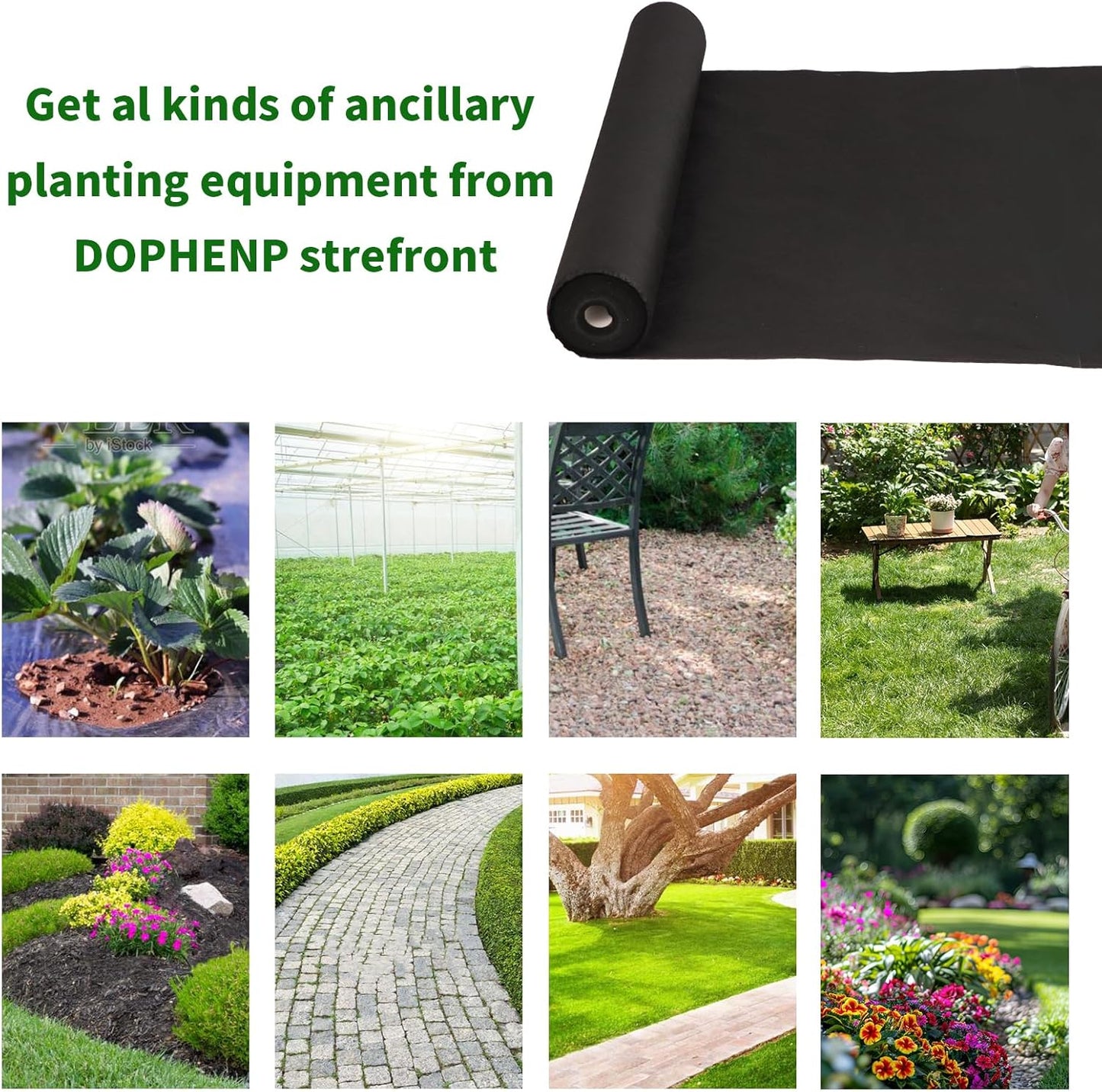 Non-Woven Weed Barrier Landscape Fabric, Durable Heavy-Duty Weed Removal Block, Easy to Set, Excellent Weed Control (3.2 oz) (2.6FT*32FT)