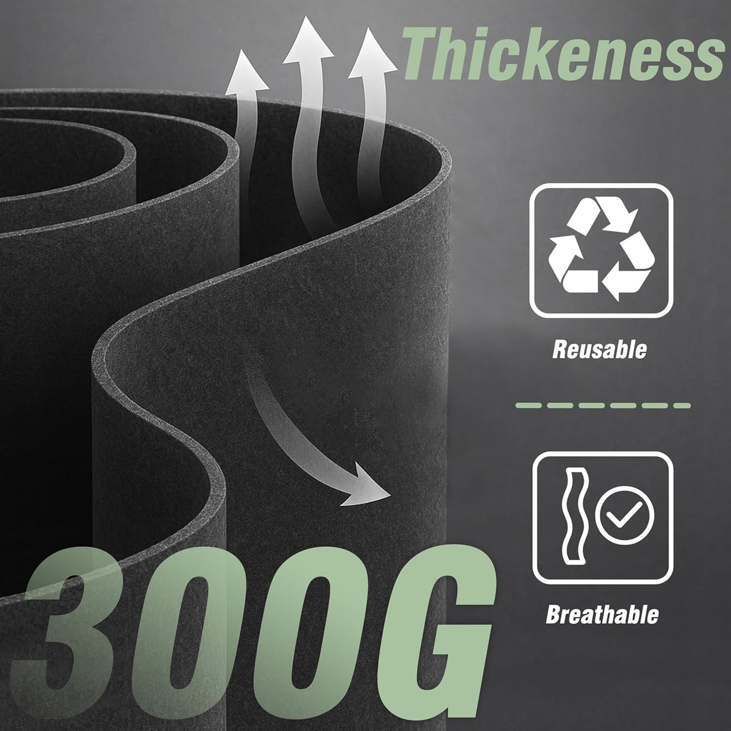 PHYEX 12-Pack 20 Gallon Grow Bags, Heavy Duty Fabric Pots with Handles, Reusable Plant Bags for Vegetable, Herbs & Flowers, BPA-Free, Breathable, Durable