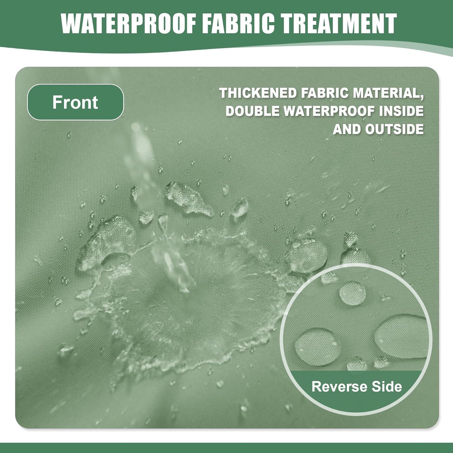 Chaise Lounge Cushions Outdoor - Waterproof and Fade Resistant Sun Lounger Replacement Cushions - Patio Lounger Pads with Removable Cover for Pool, Deck, Lawn, 80 x 26 x 3 Inch, Sage Green