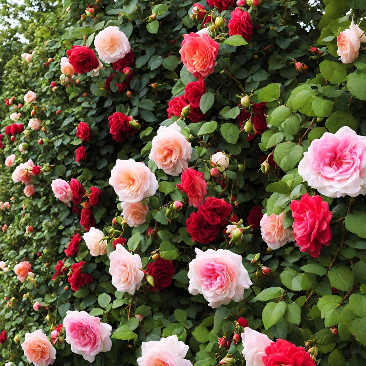 100+ Rose Seeds: 16 Blue Red Pink Yellow Heirloom Varieties for Colorful Perennial Shrubs