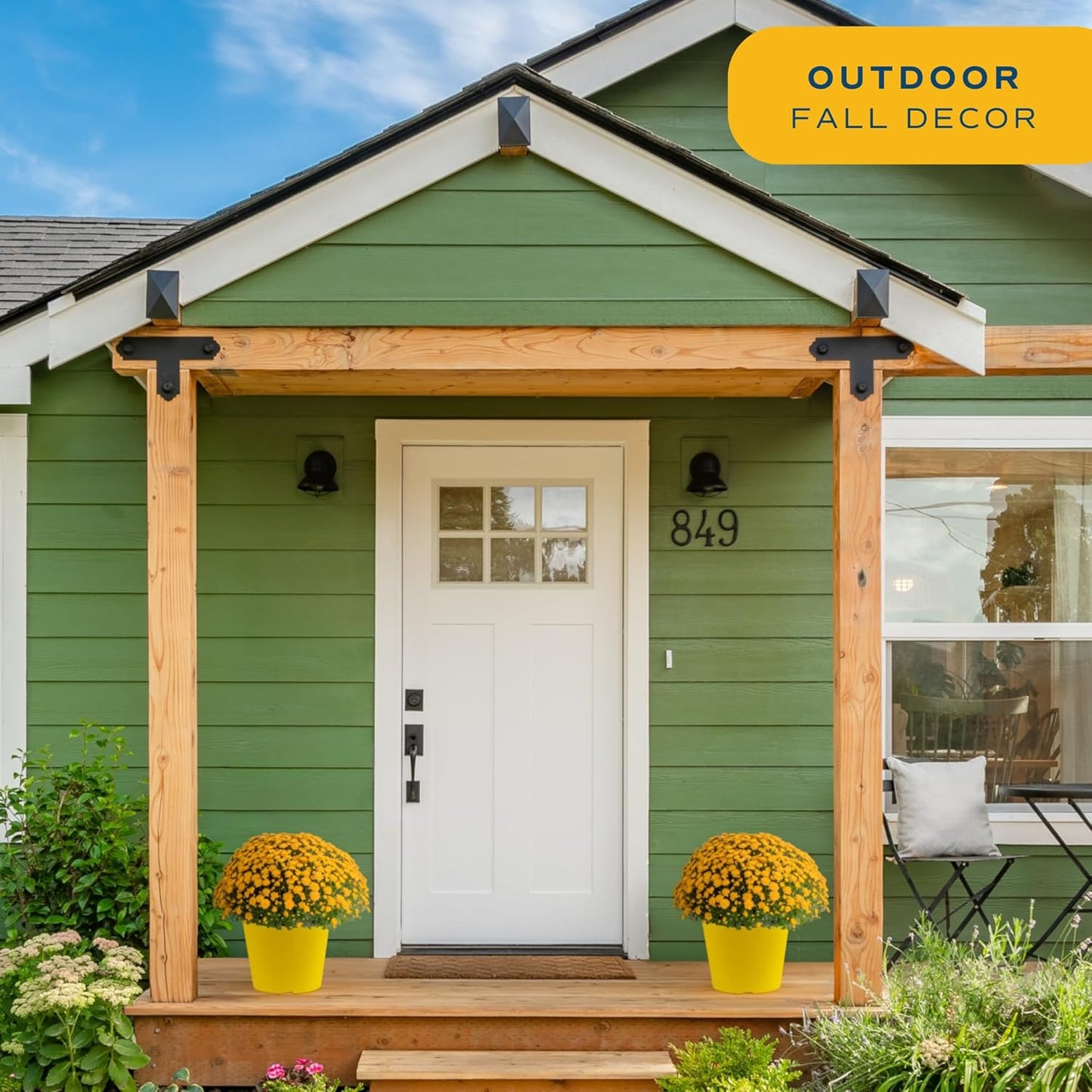 Costa Farms Live Plants – Fall Mums 2-Pack (Yellow) in Plant Pots | 3 Qt. Seasonal Houseplants & Outdoor Flowers for Porch, Patio, or Garden | Ships in Bud Form for Longer Bloom