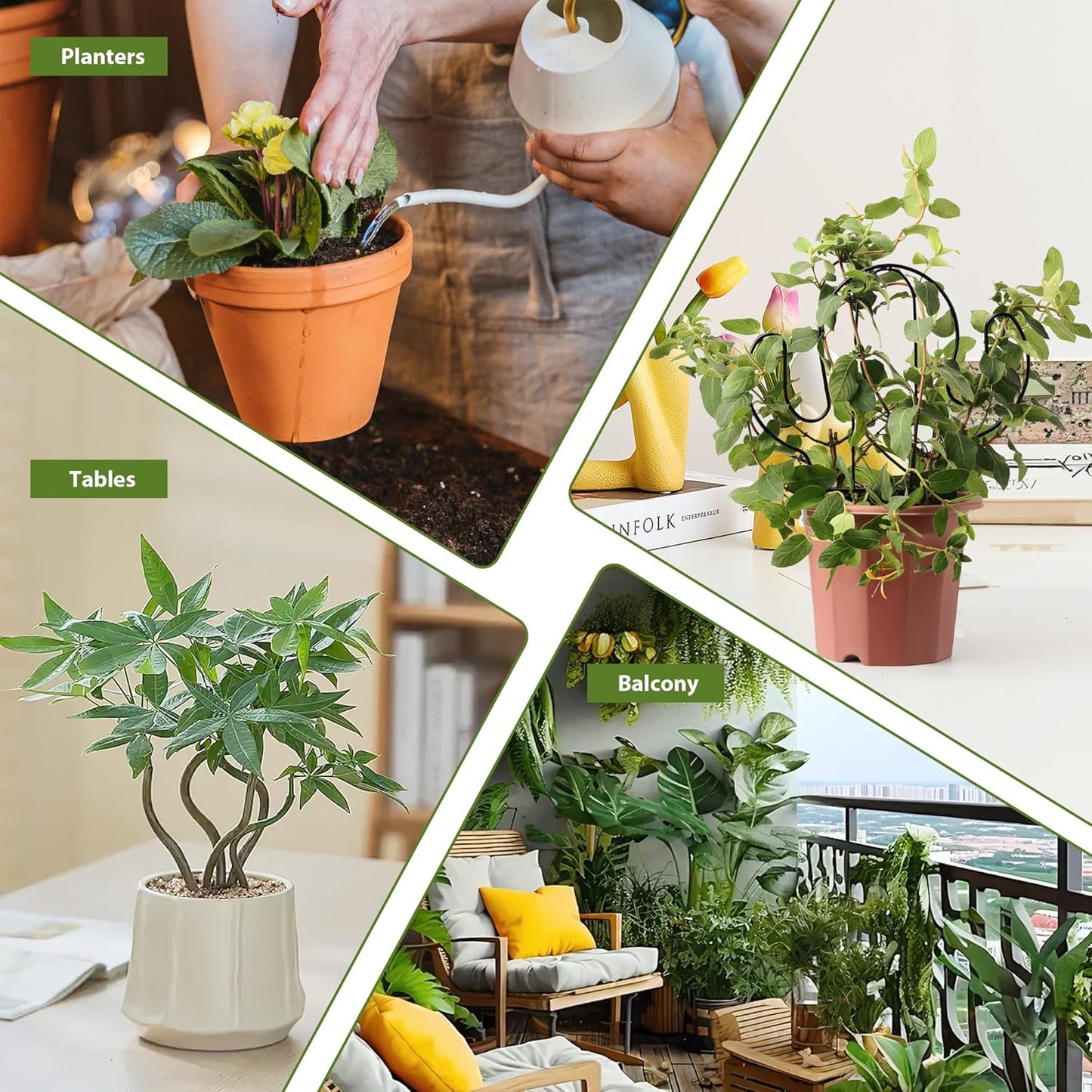 2 Pack Plant Trellis Indoor, 11.4" W x 13" H Small Trellis for Potted Plants, Decorative Trellis for Climbing Plants Indoor, Ideal for Vines on Tabletops, Balconies, Gardens and Lawns, Cactus-Shaped