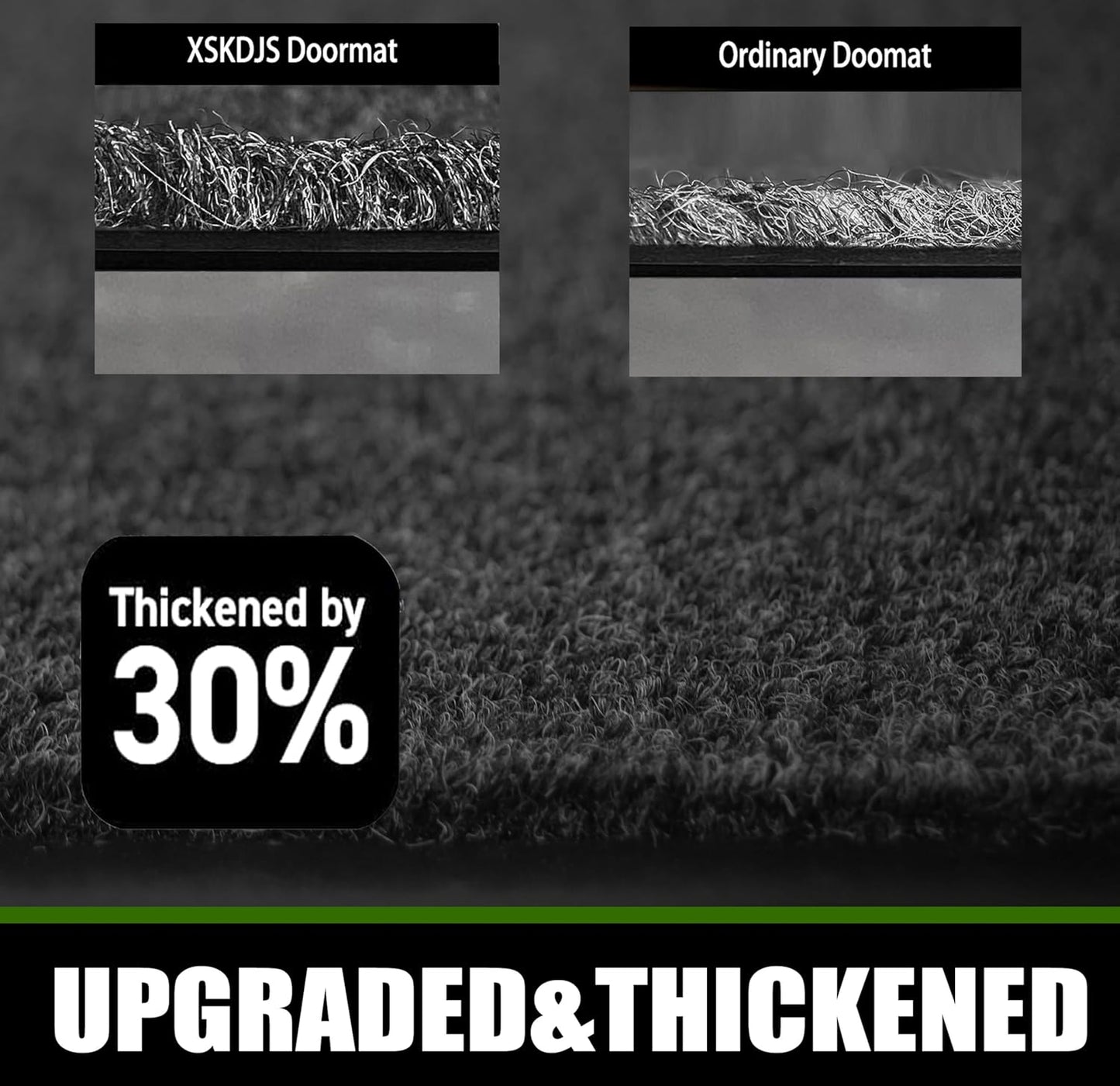 Commercial Grade Entrance Mat 3x6Ft Brush Step Entrance Rug with Striped Pattern&Rubber Border Indoor Outdoor Low Profile Rubber Entrance Carpet Mat for Hallway,Home,High Traffic Area