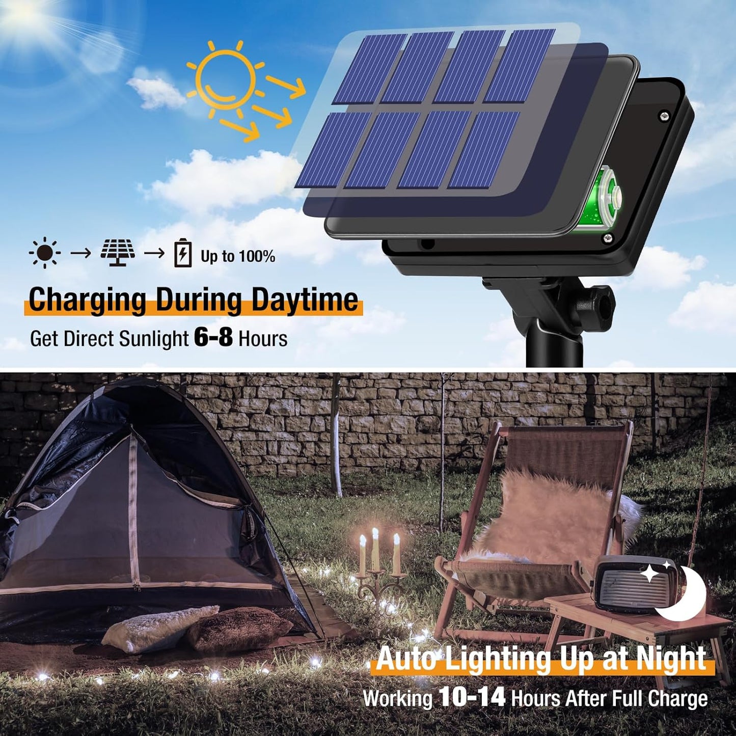 btfarm 4 Pack Solar String Lights Outdoor - 320LED 132FT Solar Fairy Lights Outside Waterproof 8 Modes, Copper Wire Twinkle Solar Powered Light for Garden Yard Tree Christmas Wedding Decor, Cool White