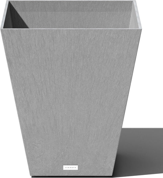 Veradek Pure Series Nobleton Plastic Planter - Large Pots for Indoor or Outdoor Porch/Patio | Durable All-Weather Use with Drainage Holes | Modern Planter Décor for Flowers, Shrubs, Trees