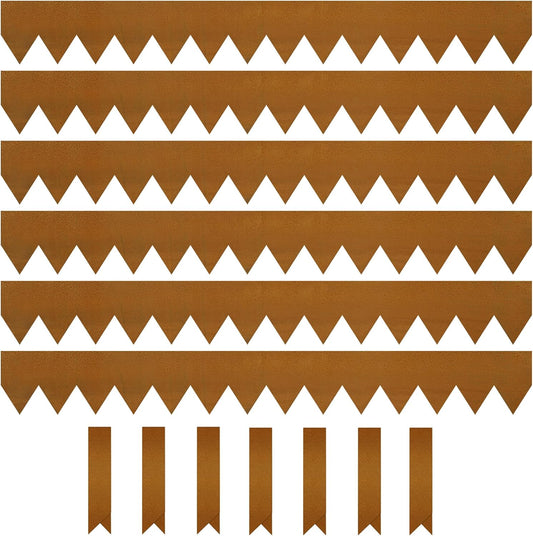 KOL Corten Steel Pre-Rusted Garden Lawn Edging - 6-Pack Metal Landscape Edging Strips - Heavy Duty Hammer-in Cor-Ten Steel Rust Border with 7 Clips - 14-Gauge - 40" L x 5.5" H (20FT Total Length)