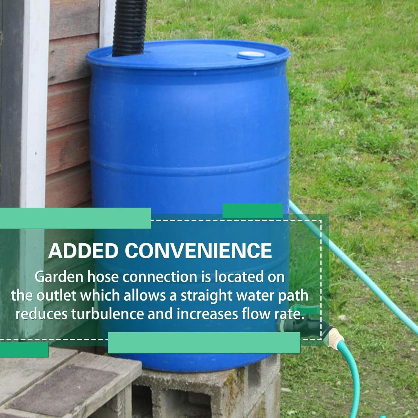 Plastics Rain Barrel Spigot, High Flow Valve Core, Large Flow Water Tank Faucet,Plastic Spigot for 5 Gallon Bucket，3/4 NPT Inlet x 3/4 GHT Outlet Bulkhead Valve for Outdoor Plastic Bucket