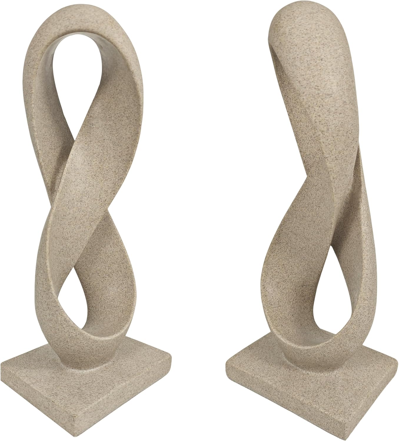 SIMON'S SHOP Modern Abstract Statue Number Eight Infinity Loop Sculpture for Home Office Bookshelf Sandstone Ornament Decor