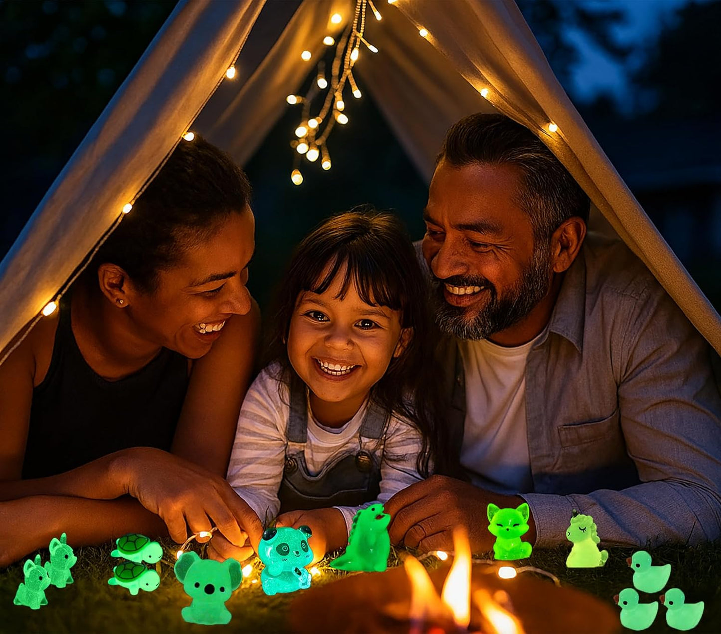 120 Pcs Luminous Mini Resin Animals Tiny Resin Figurines Glow in The Dark Tiny Ducks for Fairy Garden, Miniature Accessories, Crafts, and Decor