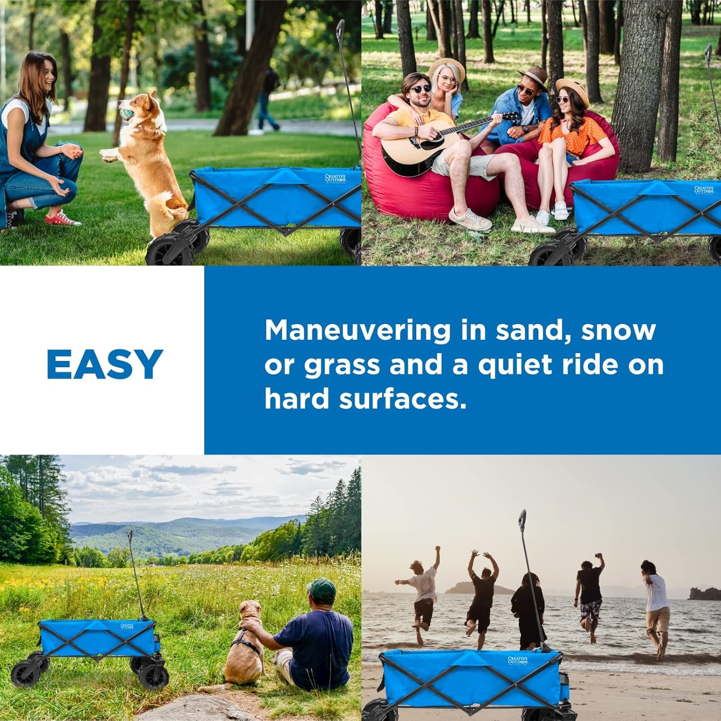 Creative Outdoor Original Folding Wagon All-Terrain Wheels