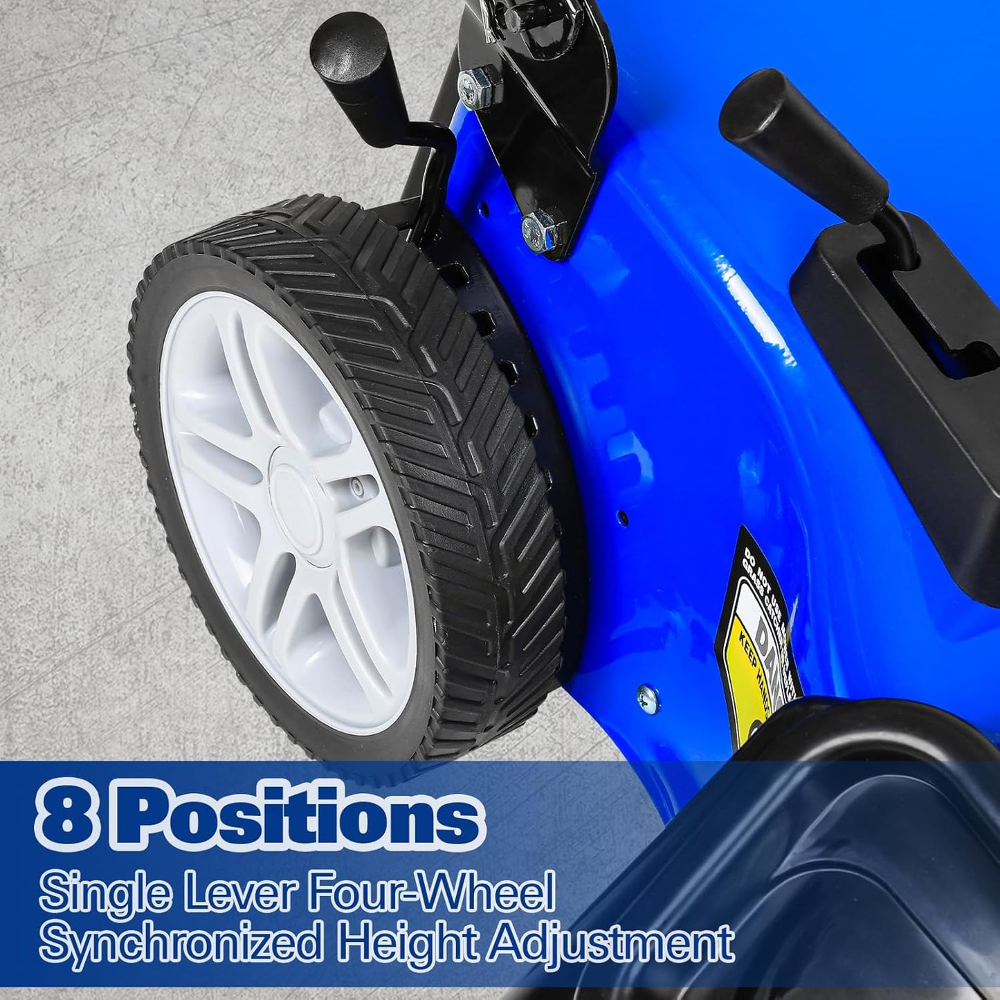 BILT HARD 21 Inch Lawn Mower Gas Powered, 4-Cycle 201cc Engine, 3-in-1 Push Lawnmower with Bagging, Mulching & Side Discharge, Adjustable 8-Positions Cutting Height, Easy Start