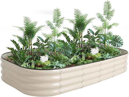 Galvanized Raised Garden Bed Kit Outdoor Metal Garden Planter Box for Backyard Gardening, Planting Vegetables, and Patio (70.8"x35.4"x11.8")