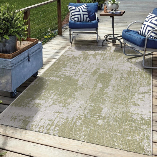 Keen Home Design Terrace Outdoor Area Rug - 12x15 Washable Indoor/Outdoor Rug for Patio, Kitchen, Balcony, Beach, Garden, Deck and Porch, Size: 12'x15'