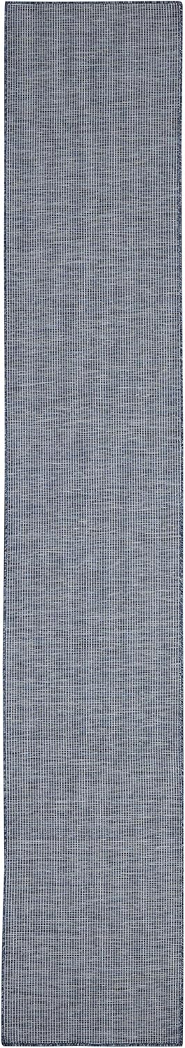 Nourison Positano Indoor/Outdoor Navy Blue 2'2" x 12' Area Rug, Easy Cleaning, Non Shedding, Bed Room, Living Room, Dining Room, Backyard, Deck, Patio (2x12)