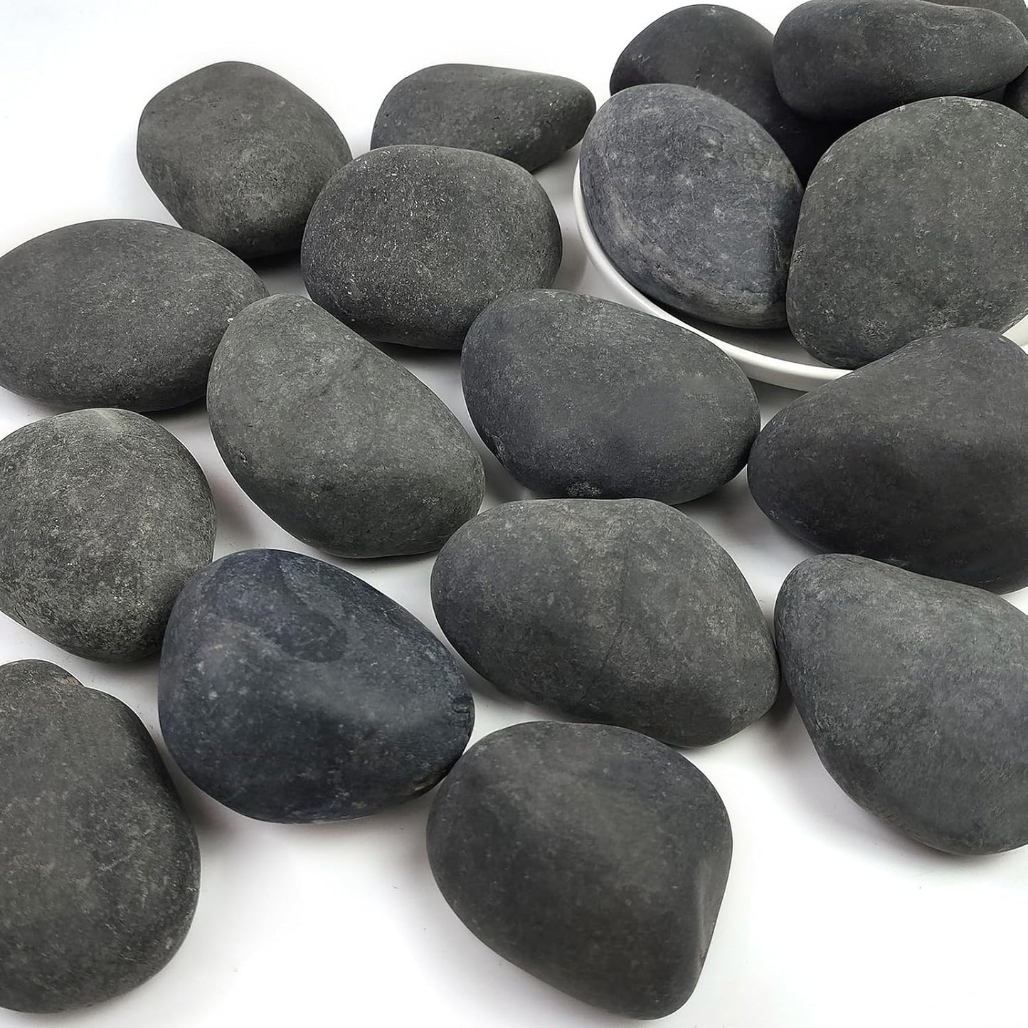 Black River Rocks for Landscaping, 3-4 Inch Premium Pebbles for Plants and Garden, Black Stones for Potted Plants, Fish Tanks, DIY Pathway and Backyard,Crafts, Walkways(40lbs Bulk)