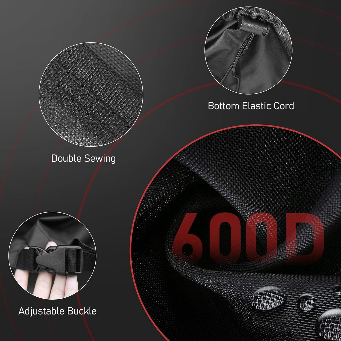 Fire Pit Cover Square 40 Inch - Outdoor Firepit Cover Heavy Duty & Waterproof, 600D Patio Fire Table Cover Gas Fire Pit Accessories Fade & Weather Resistant - 40 x 40 x 20 Inch