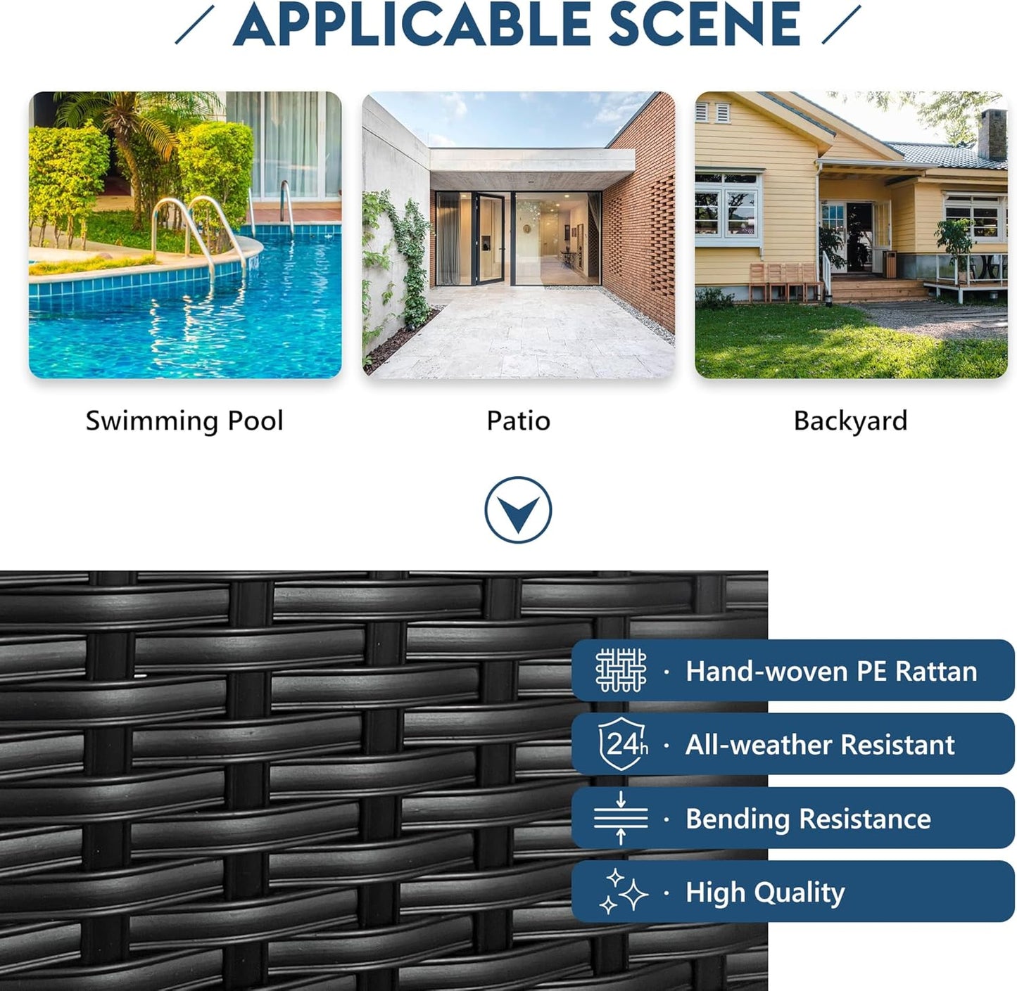 79.9" Outdoor Daybed with Retractable Canopy, PE Rattan Wicker Patio Daybed, 2-Seater Loveseat Lounge Bed Conversation Daybed, Black Wicker and Beige Cushion