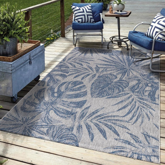 Keen Home Design Terrace Outdoor Area Rug - 6x9 Washable Indoor/Outdoor Rug for Patio, Kitchen, Balcony, Beach, Garden, Deck and Porch, Size: 6'x8'10"
