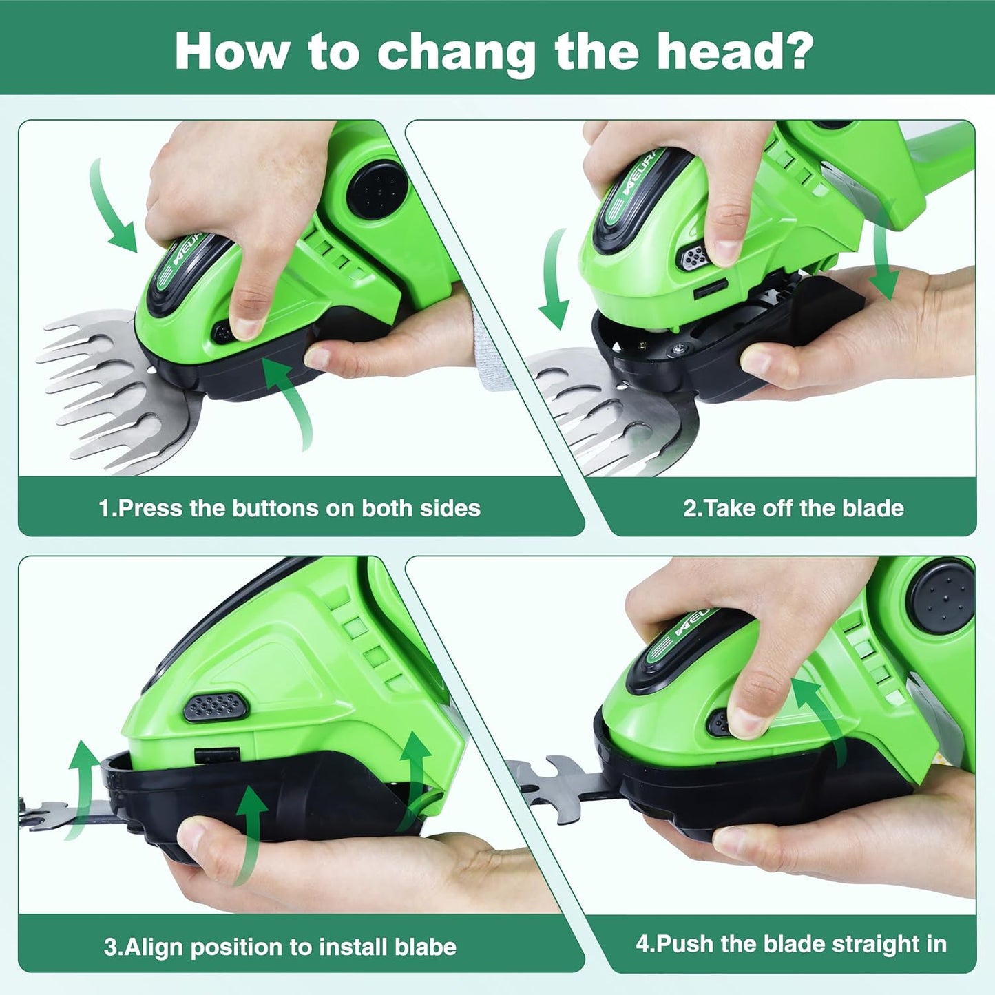 21V Electric Cordless Hedge Trimmers & Grass Trimmer-2 in 1 Handheld Bush Trimmer Cordless Grass Shears Grass Cutter, Shrubbery Trimmer Hedge Shear with Battery and Charger Included