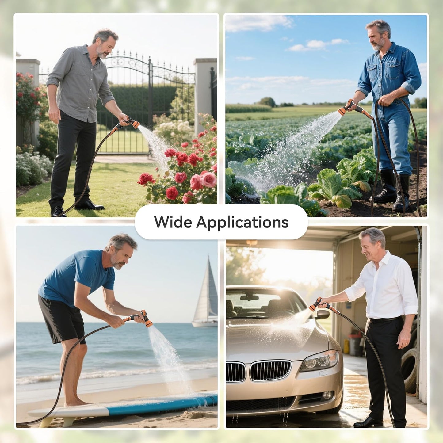 Giraffe Tools Stainless Steel Garden Hose Reel Heavy Duty, Wall/Floor Mounted Stainless Water Hose Reel Retractable with Crank, 150-Feet 5/8" Hose Capacity