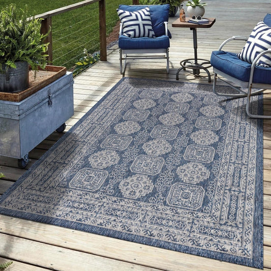Keen Home Design Terrace Outdoor Area Rug - 9x12 Washable Indoor/Outdoor Rug for Patio, Kitchen, Balcony, Beach, Garden, Deck and Porch, Size: 8'10"x12'