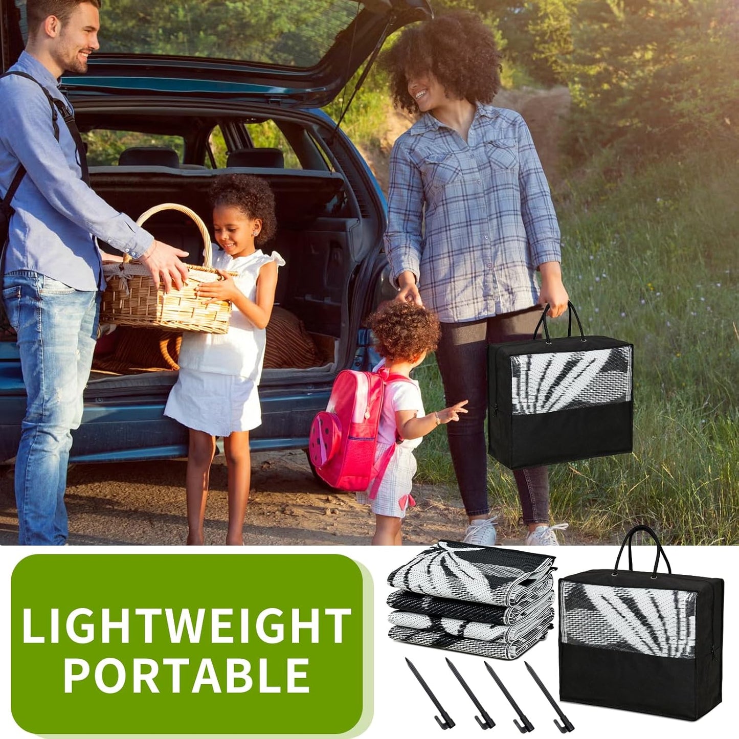 Outdoor Rug 8x10 ft Waterproof, Reversible Outdoor Plastic Straw Rug for Patios Clearance, Outdoor Area Rug Carpet RV Mat for Camping Backyard Deck Porch