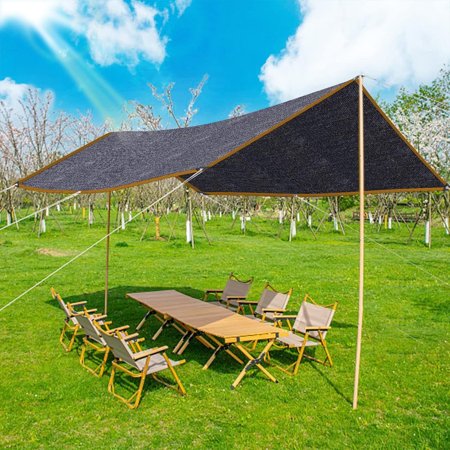 Shade Cloth - for Plants Greenhouse, 70% Sunblock Shade Sails -for Outdoor Garden Pergola Patio Lawn Sun Protection Covers for Kennel Chicken Coop Easier to Hang Plant Net Cover