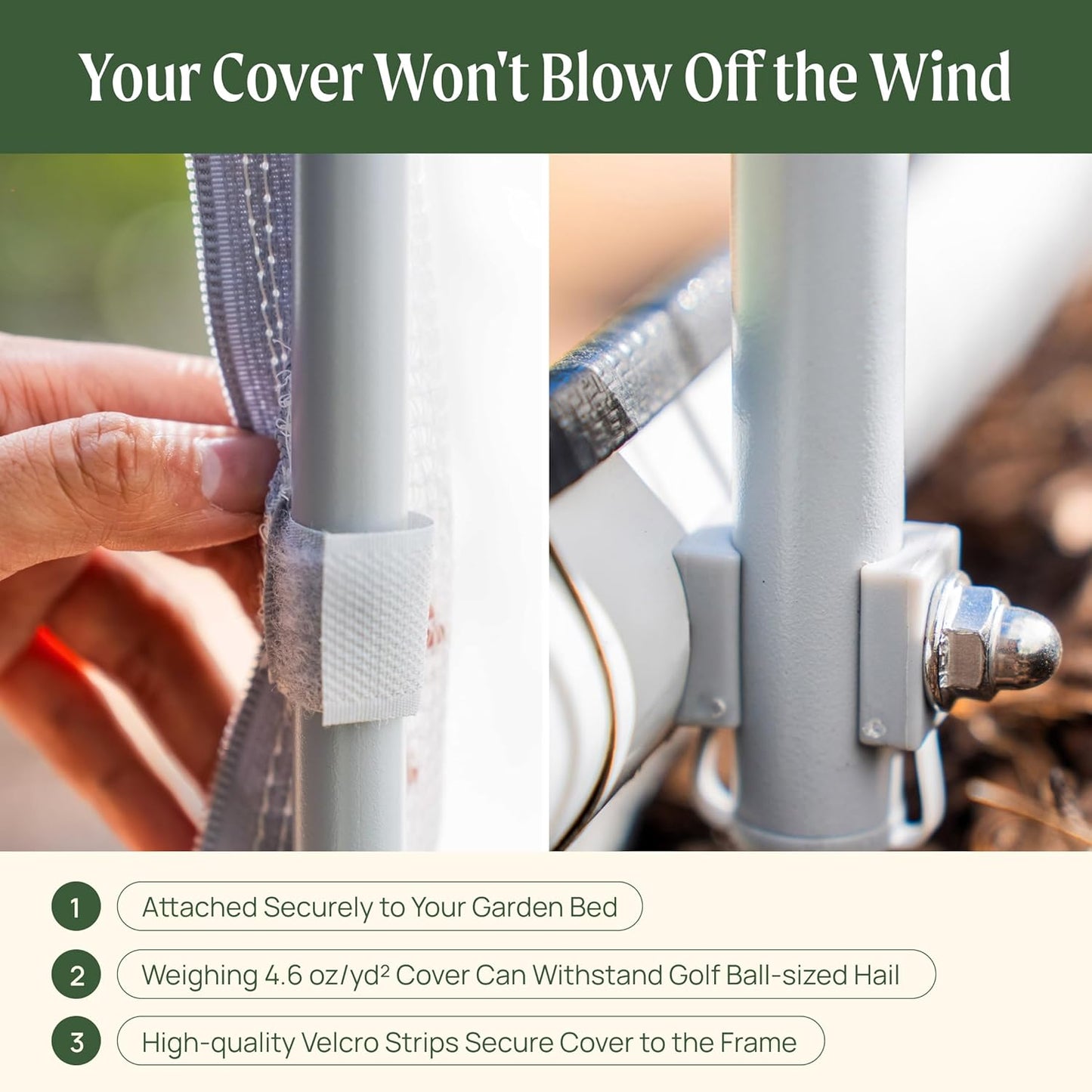 Vego garden Cover System for 2.5' x 9.5' (10 in 1) Garden Bed