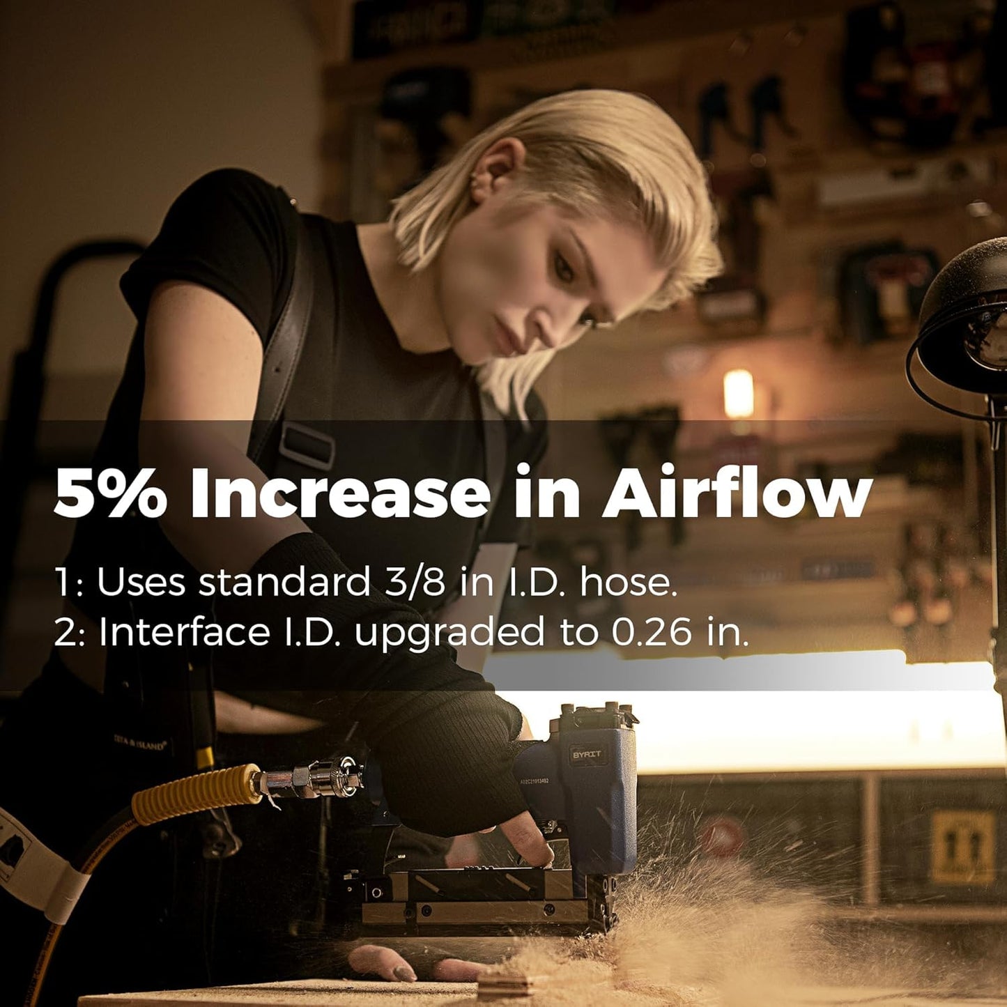 Double Arm Retractable Air Hose Reel, 3/8 in × 80 ft Hybrid Hose Heavy Duty Steel Professional Air Compressor Hose Reel with 5 ft Lead in Max 300PSI Auto Rewind Quick Coupler Swivel Fitting